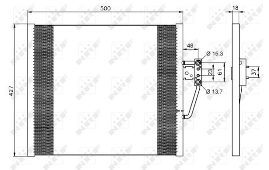 Condenser, air conditioning EASY FIT 35587 NRF, Image 3