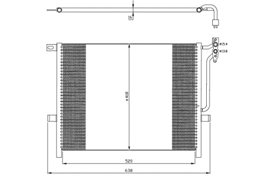 Condenser, air conditioning EASY FIT 35589 NRF