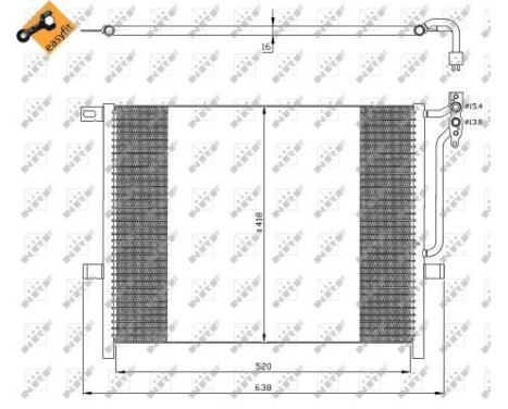 Condenser, air conditioning EASY FIT 35589 NRF, Image 3