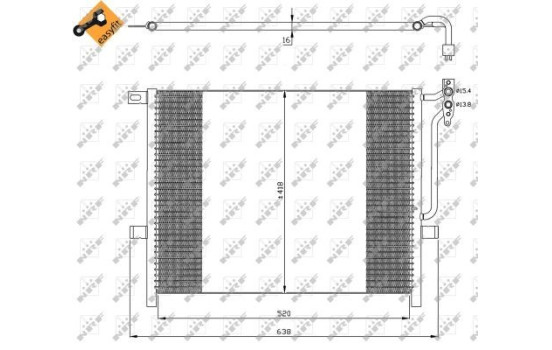 Condenser, air conditioning EASY FIT 35589 NRF, Image 2