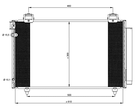 Condenser, air conditioning EASY FIT 35592 NRF, Image 2