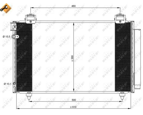 Condenser, air conditioning EASY FIT 35592 NRF, Image 3