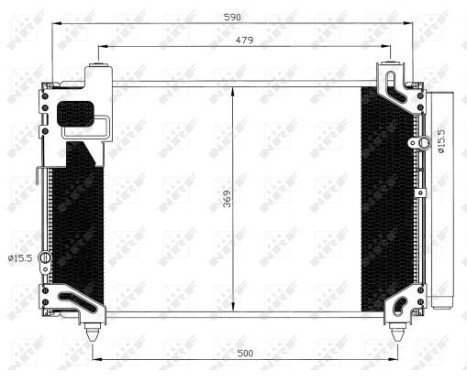 Condenser, air conditioning EASY FIT 35596 NRF, Image 2