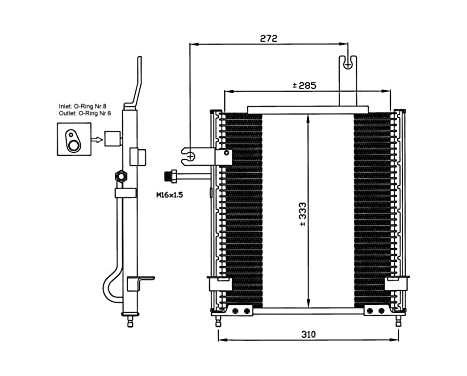 Condenser, air conditioning EASY FIT 35597 NRF