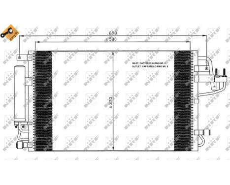 Condenser, air conditioning EASY FIT 35600 NRF, Image 6