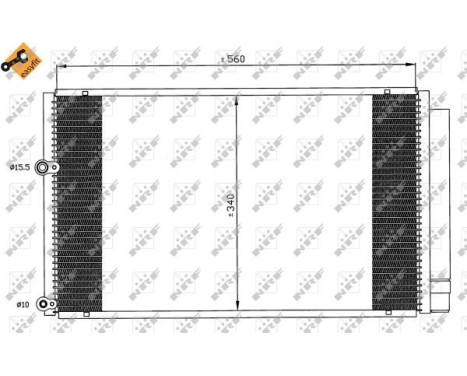 Condenser, air conditioning EASY FIT 35601 NRF, Image 3