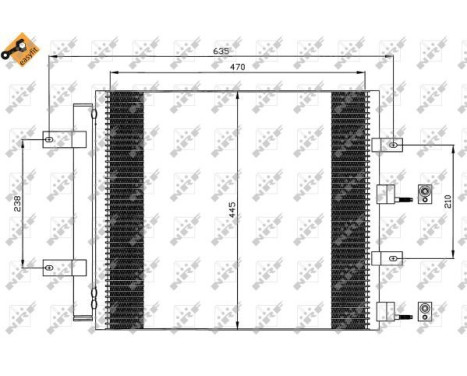 Condenser, air conditioning EASY FIT 35604 NRF, Image 2