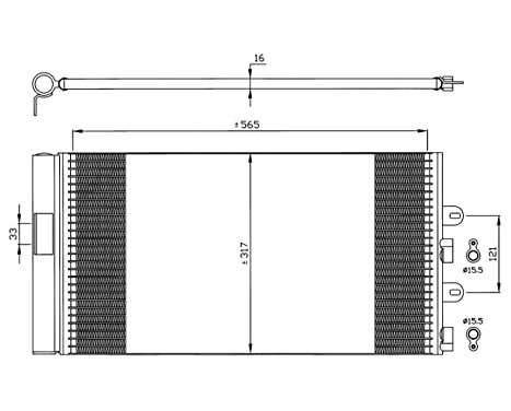 Condenser, air conditioning EASY FIT 35606 NRF, Image 2
