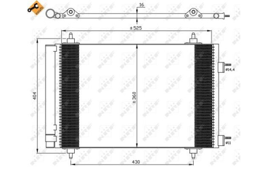 Condenser, air conditioning EASY FIT 35611 NRF, Image 2