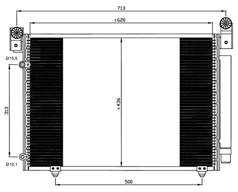 Condenser, air conditioning EASY FIT 35612 NRF, Image 2