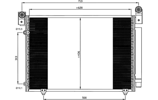 Condenser, air conditioning EASY FIT 35612 NRF, Image 2