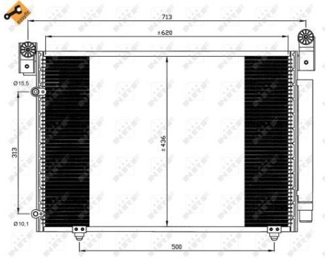 Condenser, air conditioning EASY FIT 35612 NRF, Image 3