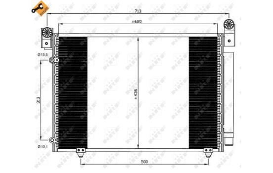 Condenser, air conditioning EASY FIT 35612 NRF, Image 3