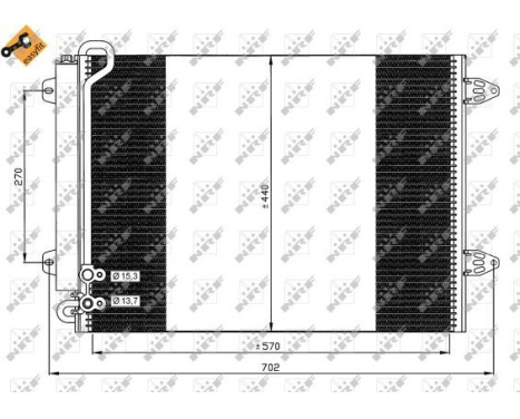 Condenser, air conditioning EASY FIT 35614 NRF, Image 6