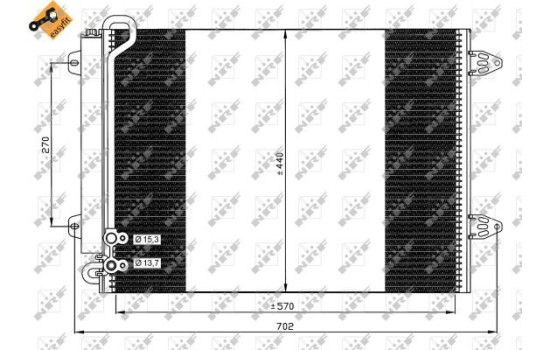 Condenser, air conditioning EASY FIT 35614 NRF, Image 2