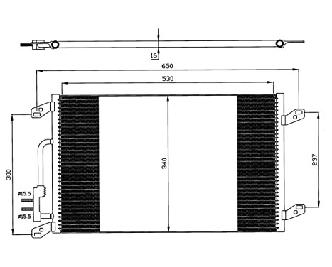 Condenser, air conditioning EASY FIT 35615 NRF, Image 4