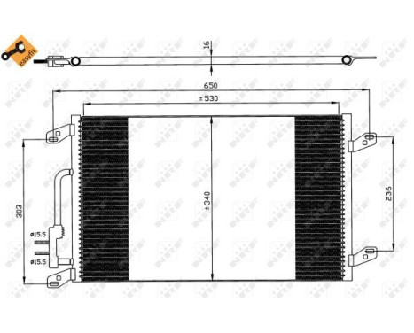 Condenser, air conditioning EASY FIT 35615 NRF, Image 7