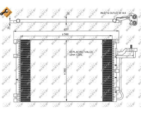 Condenser, air conditioning EASY FIT 35616 NRF, Image 5
