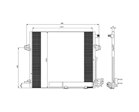 Condenser, air conditioning EASY FIT 35618 NRF