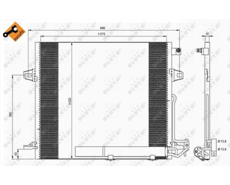 Condenser, air conditioning EASY FIT 35618 NRF, Image 2