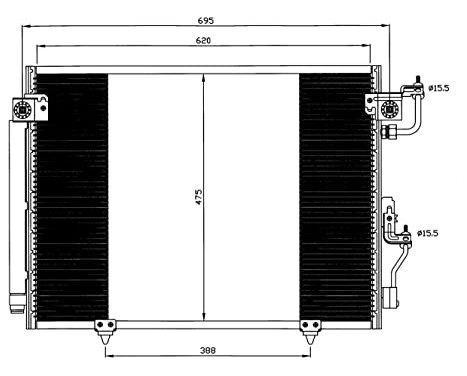 Condenser, air conditioning EASY FIT 35619 NRF, Image 6