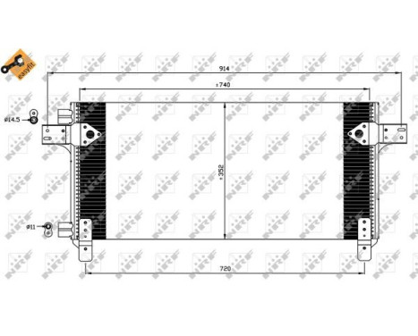 Condenser, air conditioning EASY FIT 35620 NRF, Image 3