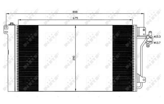 Condenser, air conditioning EASY FIT 35622 NRF, Image 2