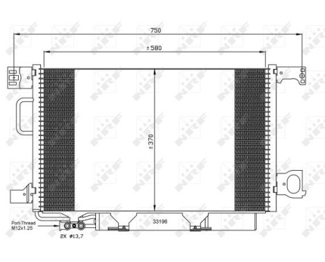 Condenser, air conditioning EASY FIT 35623 NRF, Image 2