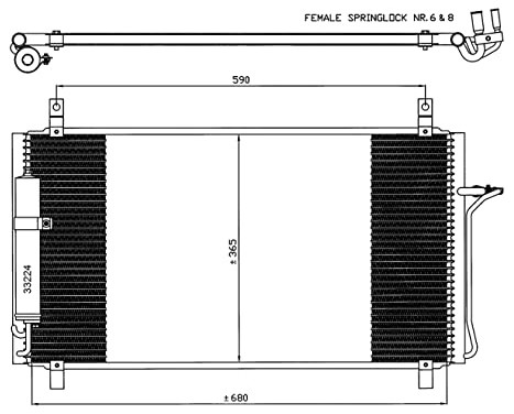 Condenser, air conditioning EASY FIT 35624 NRF