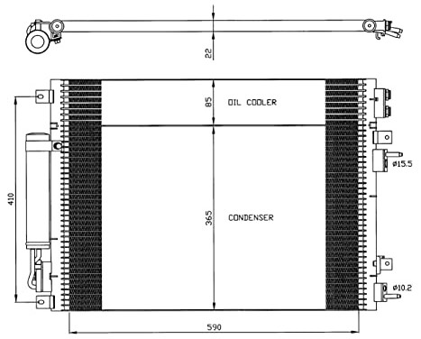 Condenser, air conditioning EASY FIT 35626 NRF, Image 2