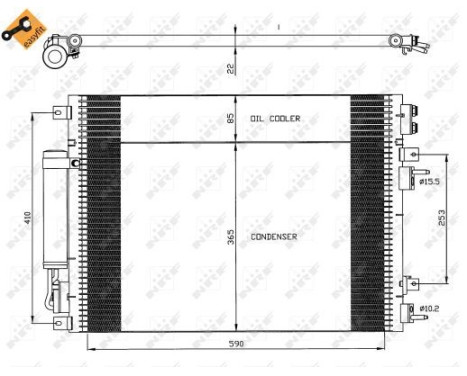 Condenser, air conditioning EASY FIT 35626 NRF, Image 3