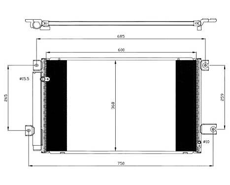 Condenser, air conditioning EASY FIT 35629 NRF, Image 5