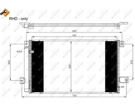 Condenser, air conditioning EASY FIT 35629 NRF, Image 6