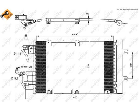 Condenser, air conditioning EASY FIT 35633 NRF, Image 3