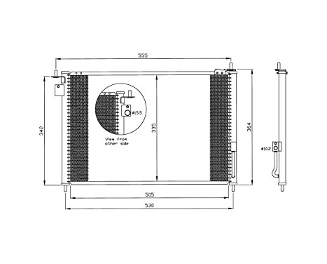 Condenser, air conditioning EASY FIT 35635 NRF, Image 3
