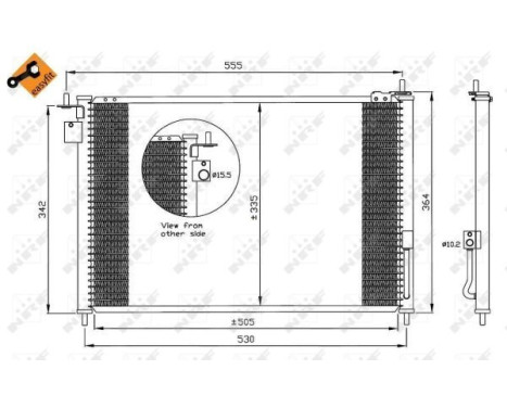 Condenser, air conditioning EASY FIT 35635 NRF, Image 4