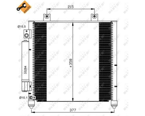 Condenser, air conditioning EASY FIT 35637 NRF, Image 5