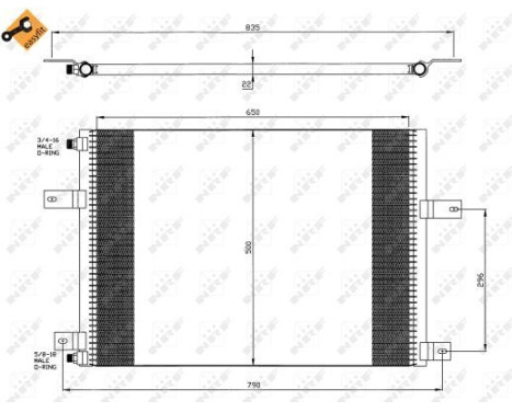 Condenser, air conditioning EASY FIT 35638 NRF