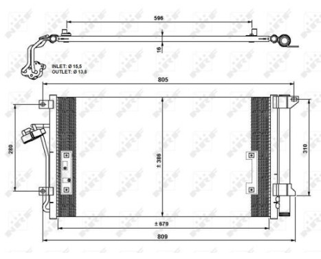 Condenser, air conditioning EASY FIT 35639 NRF, Image 5