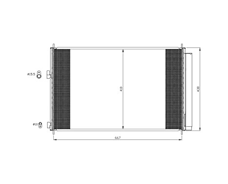 Condenser, air conditioning EASY FIT 35641 NRF, Image 7