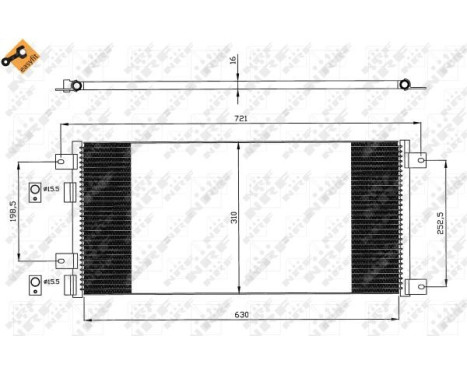 Condenser, air conditioning EASY FIT 35643 NRF, Image 4