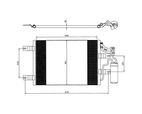 Condenser, air conditioning EASY FIT 35646 NRF, Image 2