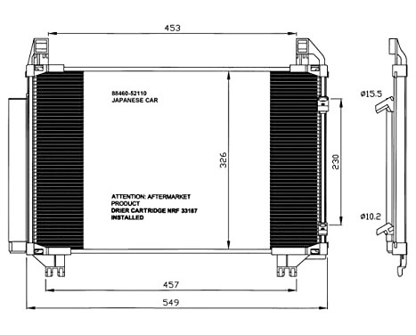 Condenser, air conditioning EASY FIT 35652 NRF