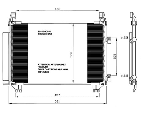 Condenser, air conditioning EASY FIT 35653 NRF, Image 2