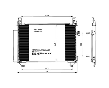 Condenser, air conditioning EASY FIT 35654 NRF, Image 2