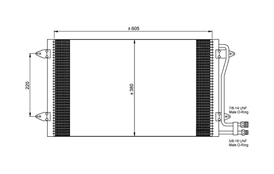 Condenser, air conditioning EASY FIT 35656 NRF, Image 2