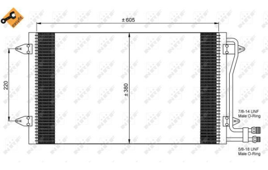 Condenser, air conditioning EASY FIT 35656 NRF, Image 3