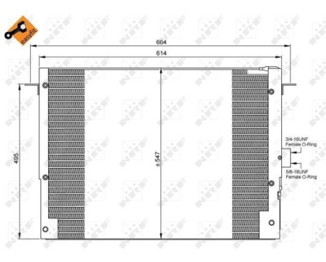 Condenser, air conditioning EASY FIT 35657 NRF, Image 2