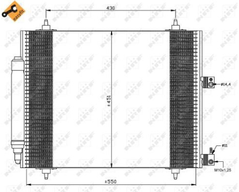 Condenser, air conditioning EASY FIT 35669 NRF, Image 6