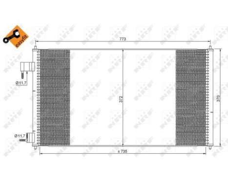 Condenser, air conditioning EASY FIT 35681 NRF, Image 8